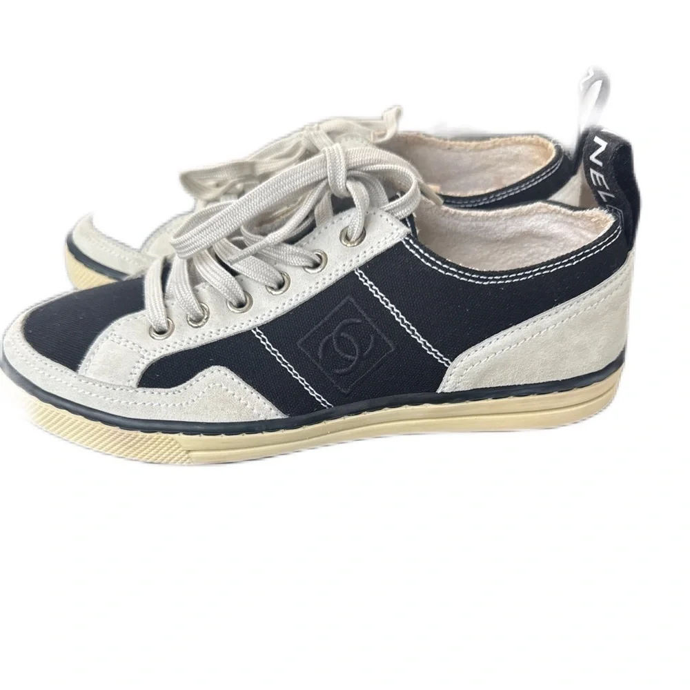 Chanel black and white trainers So 37.5